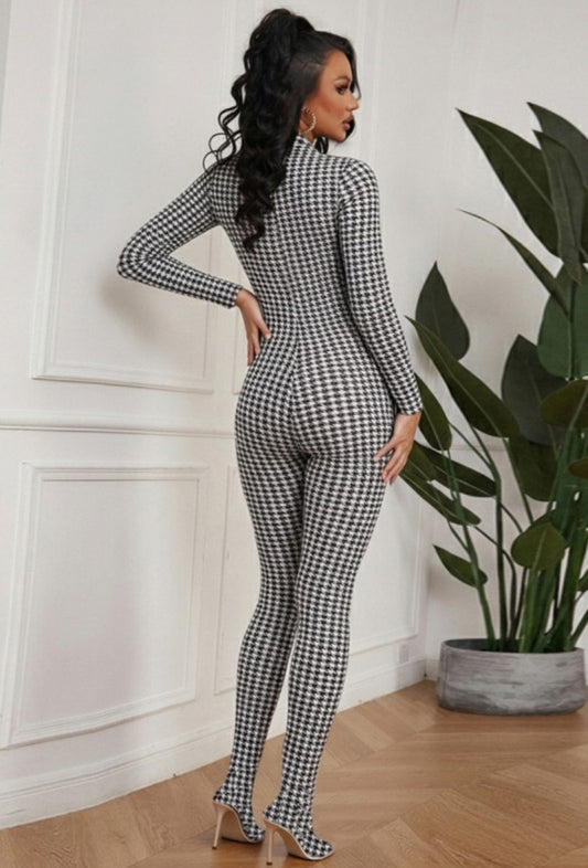 Houndstooth Bodystocking