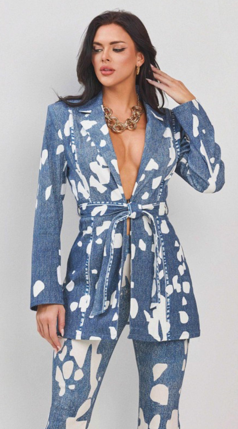 Denim Pant Set