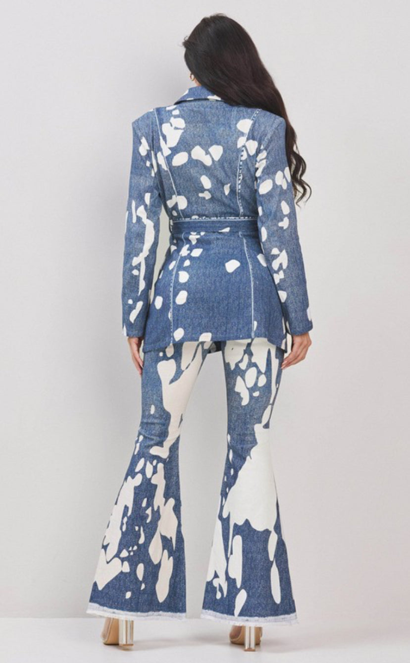 Denim Pant Set