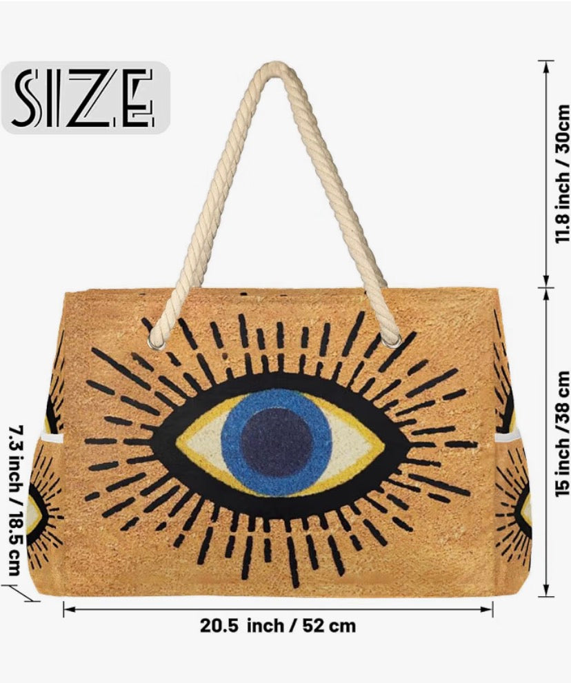 Evil Eye Beach Bag