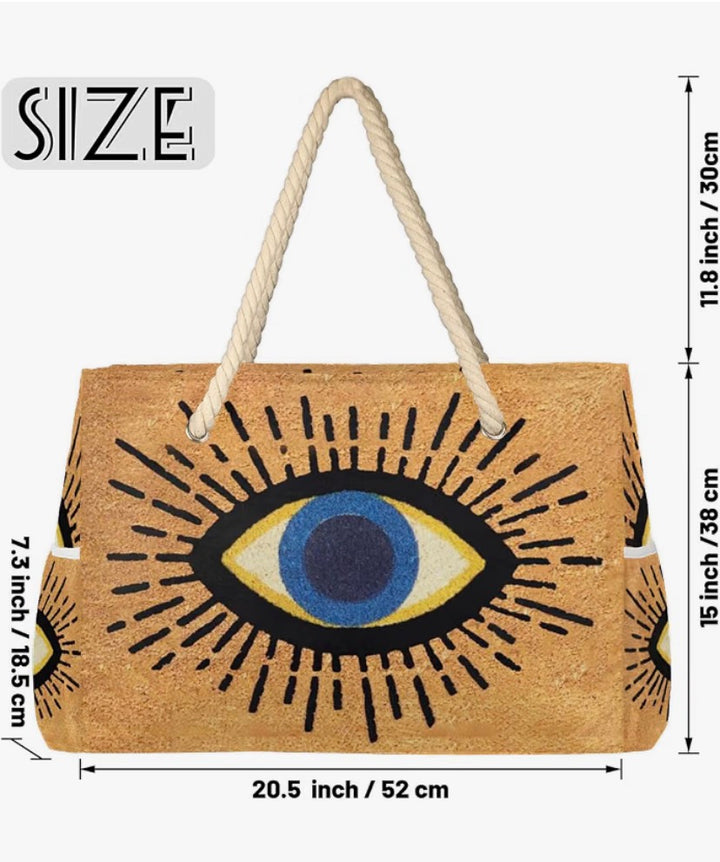 Evil Eye Beach Bag