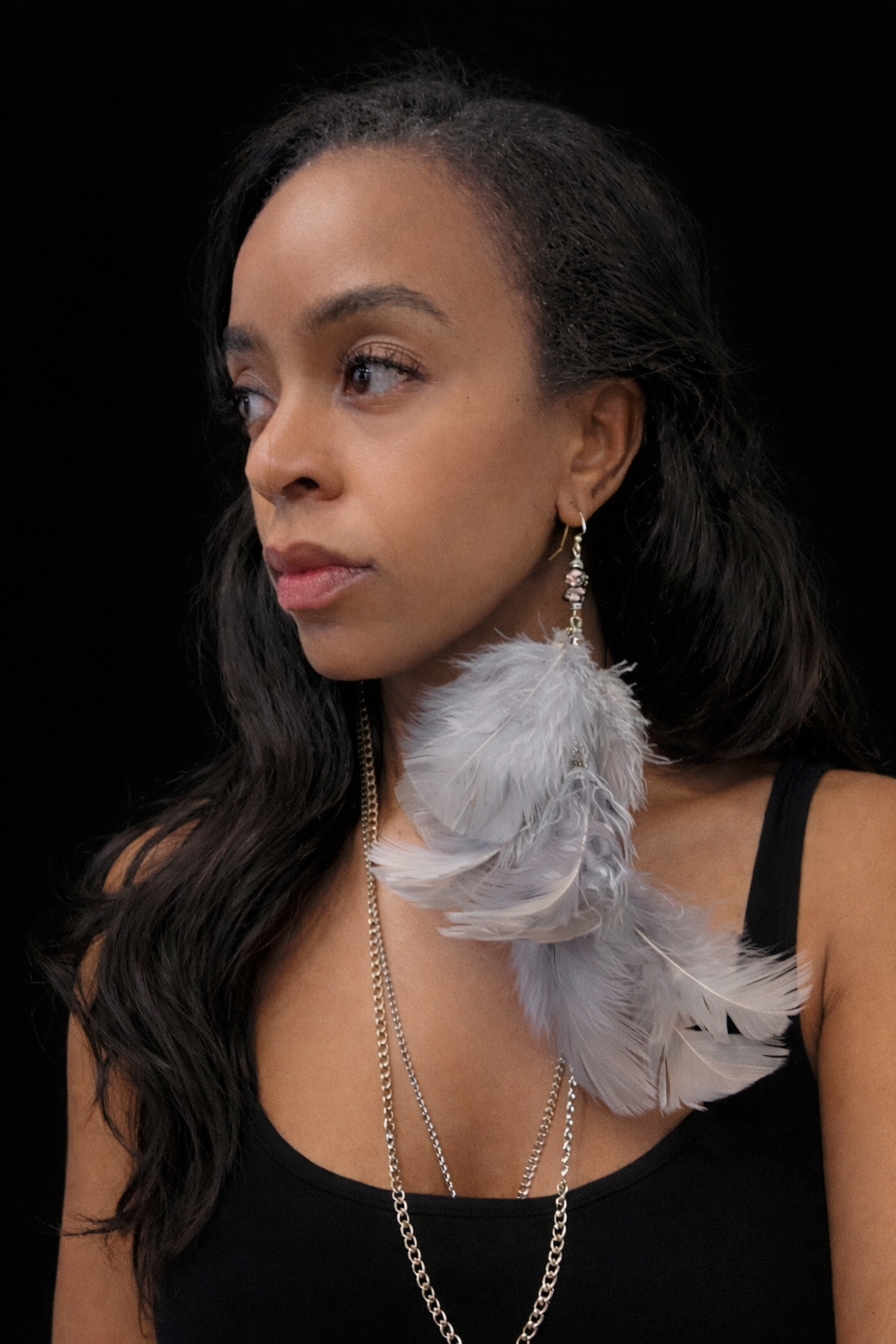 Feather Earrings 🩶