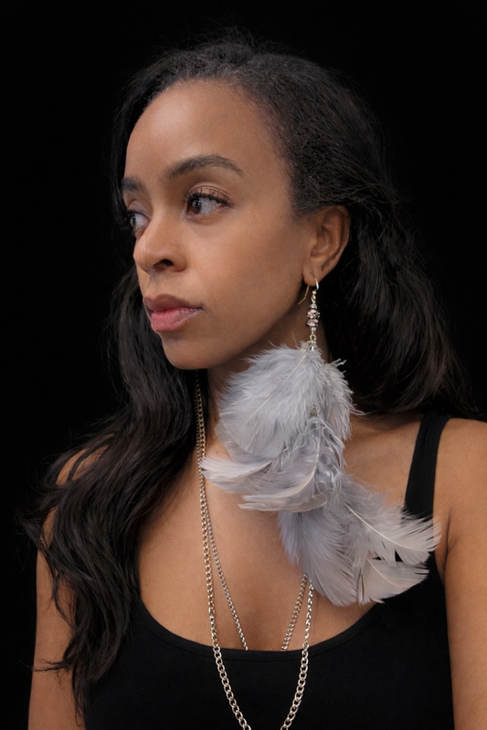 Feather Earrings 🩶